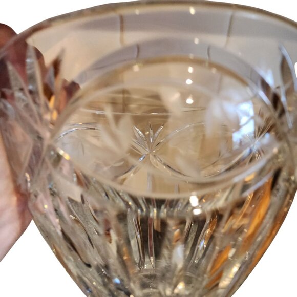 Gorham Crystal From the "Victoria's Garden" Pattern. Thick Heavy Elegant Cut Lea - Picture 3 of 3